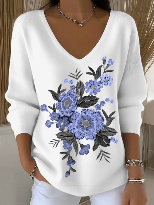 Γυναικείο μπλουζάκι με λουλούδια