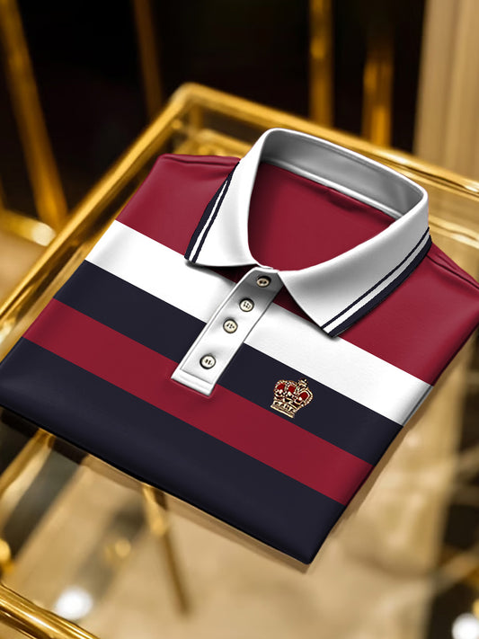 Ανδρικά κλασικό ριγέ πόλο πουκάμισα