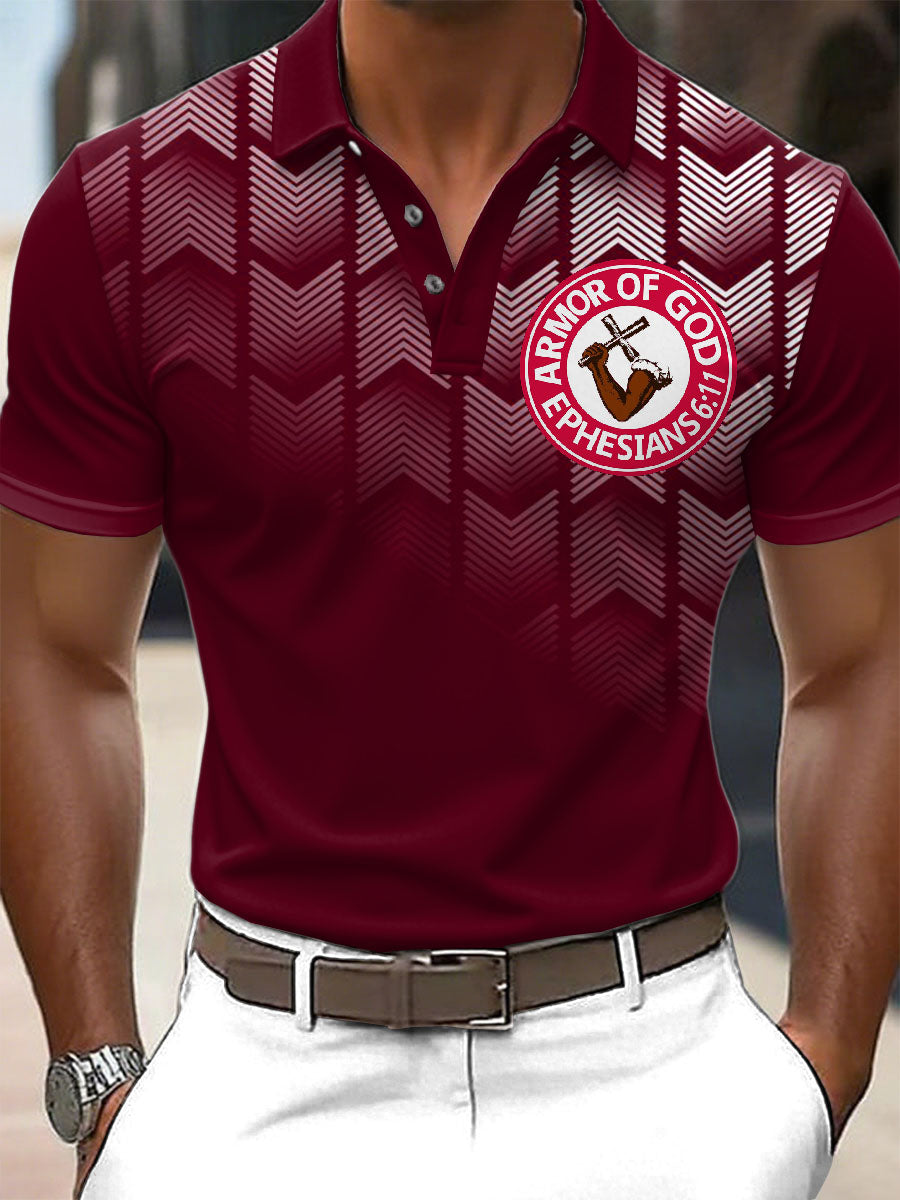 Retro Faith Εκτύπωση περιστασιακή Πόλο πουκάμιση