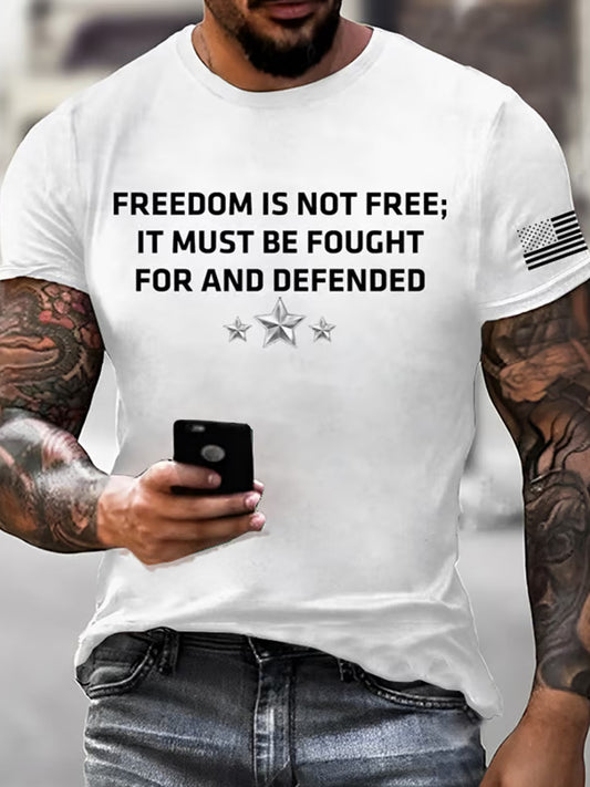 Ανδρική Εμφάνιση Charlie Kirk Αμερικανική σημαία Αναμνηστικό T-Shirt