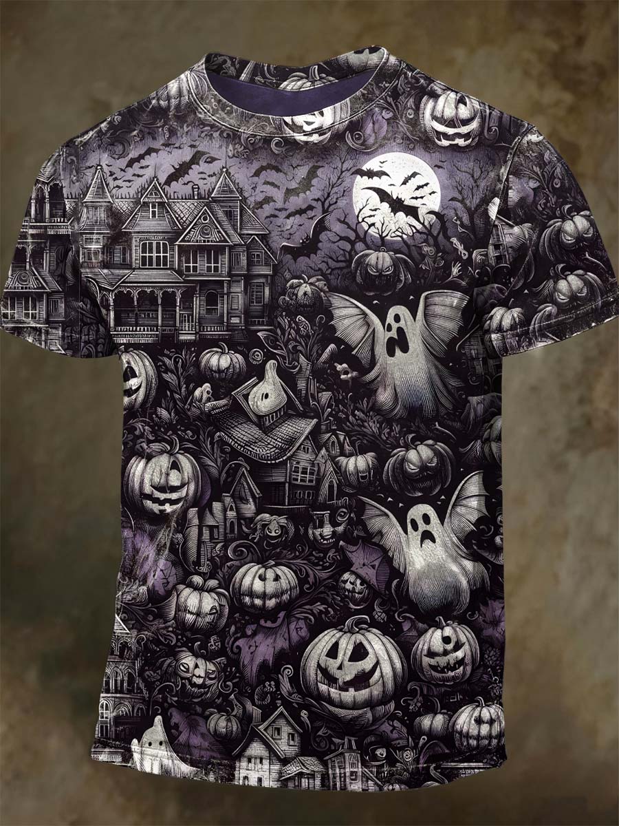 Απόκριες τρομακτική κολοκύθα εκτύπωση Casual Κοντό μανίκι T-Shirt