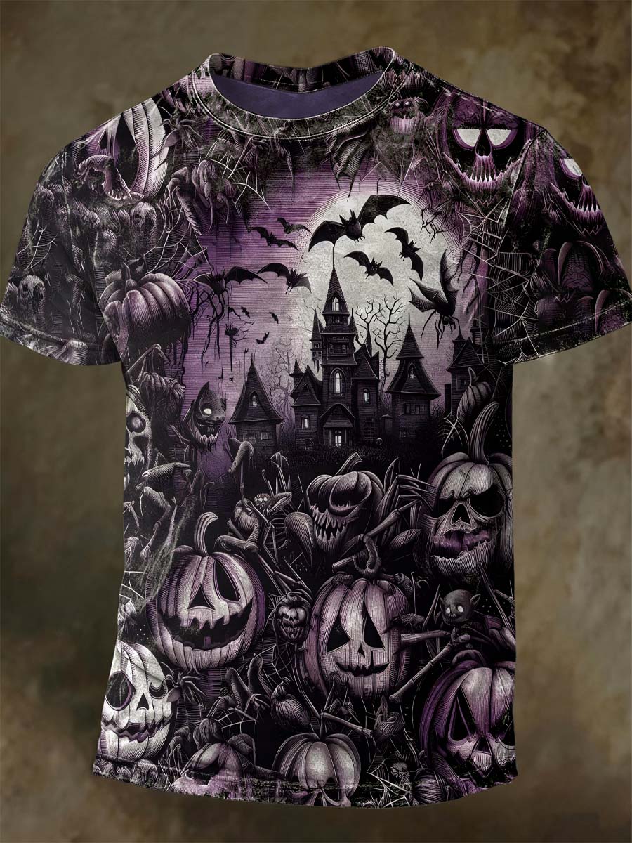 Απόκριες τρομακτική κολοκύθα εκτύπωση Casual Κοντό μανίκι T-Shirt