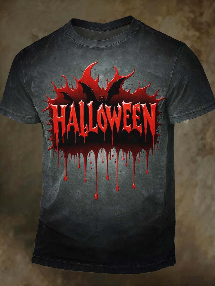 Τρομακτικό Halloween εκτύπωση Casual Κοντό μανίκι T-Shirt