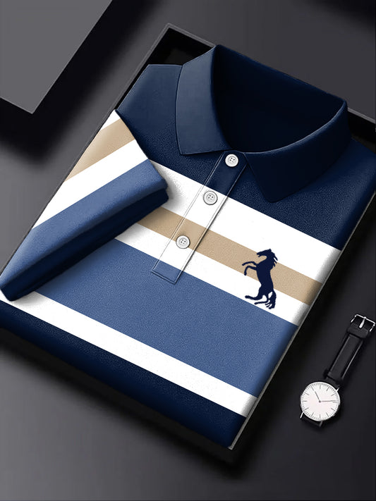 Ανδρικά Vintage Τέχνης ρίγη επιχείρηση Polo πουκάμιση