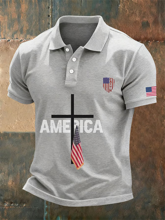 Ανδρικά Vintage 'Charlie Kirk' αμερικανική σημαία σηματοδότηση πουλόβερο