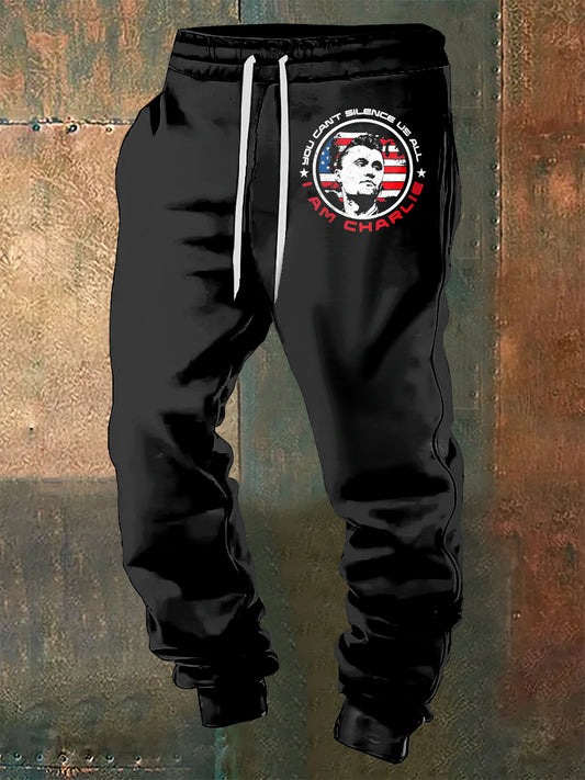 Ανδρών Charlie Kirk Ελευθερία τυπωμένα κορδόνια κορδόνια