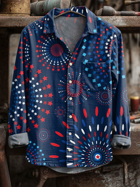 Vintage Star Casual μακριά μανίκι πουκάμισα