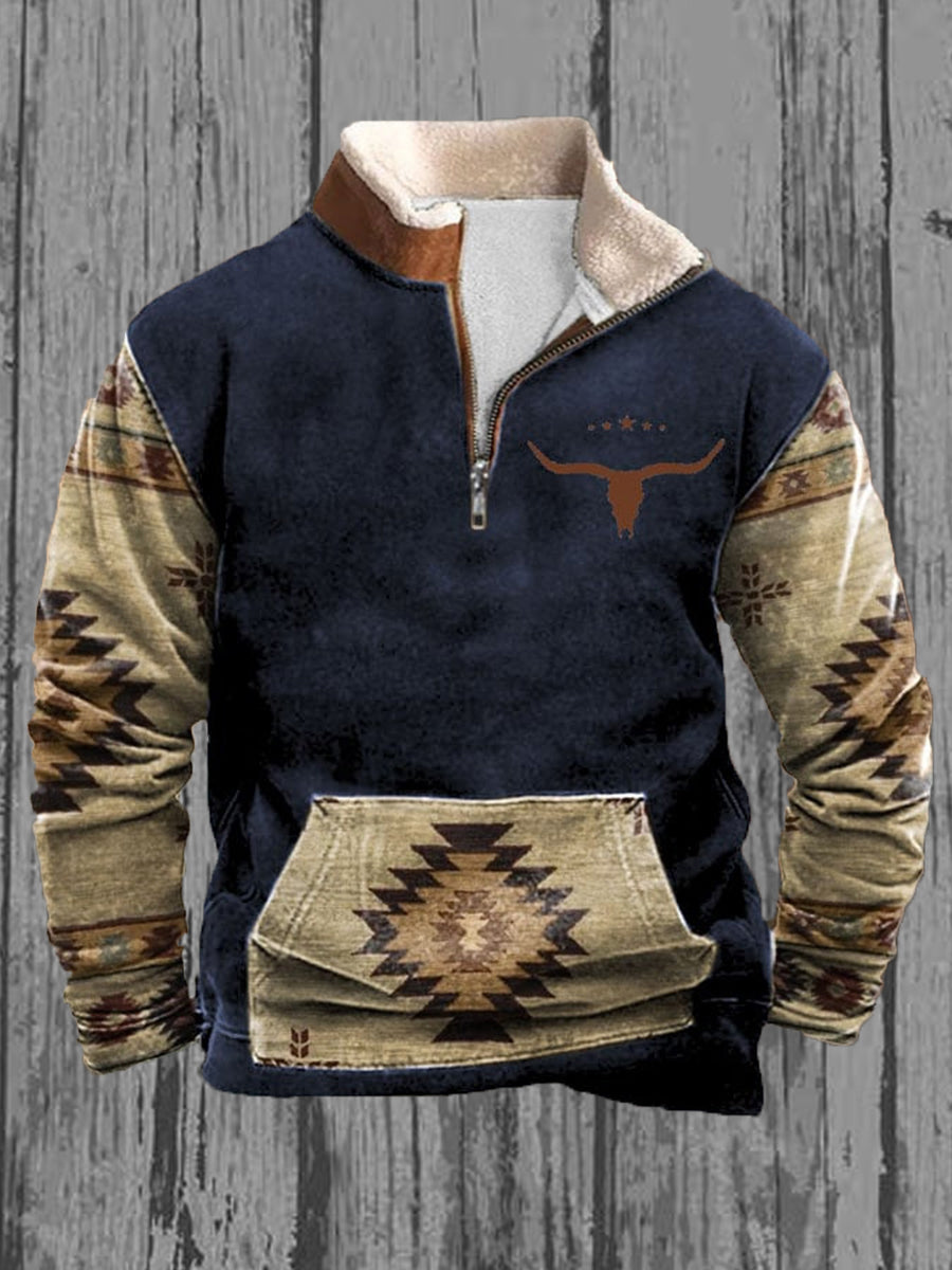 Ανδρικά Ρέτρο Δυτική Εκτύπωση Casual Top Retro Western