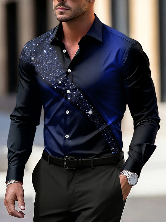 Ανδρικά Vintage υφή τέχνης υφή επαγγελματική περιττή πουκάμιση