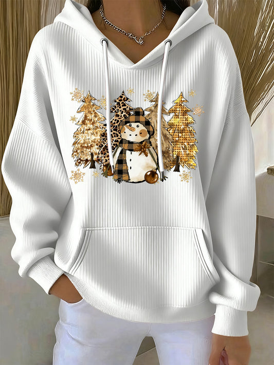Γυναίκες Χριστούγεννα Vintage ζώα ανθοπωλείς τέχνη Hoodie Casual Top Παναγία