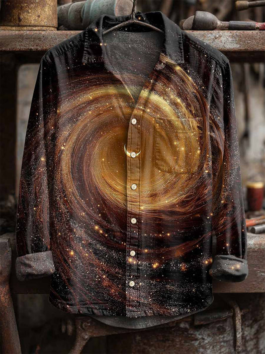 Retro Αστέρι εκτύπωση μακριά μανίκι πουκάμισα