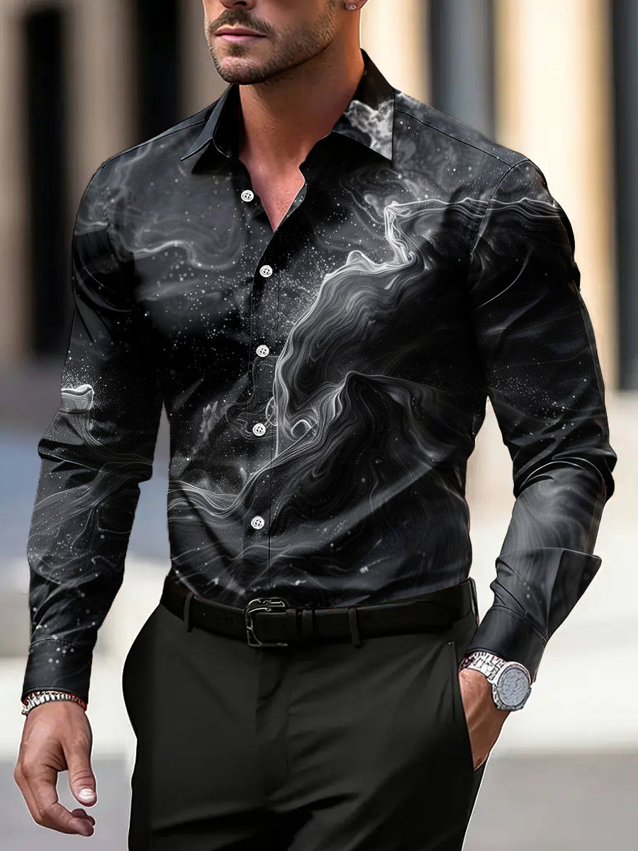 Ανδρικά Vintage-σκυλό ριγέ υφή επιχείρηση Casual πουκάμιση