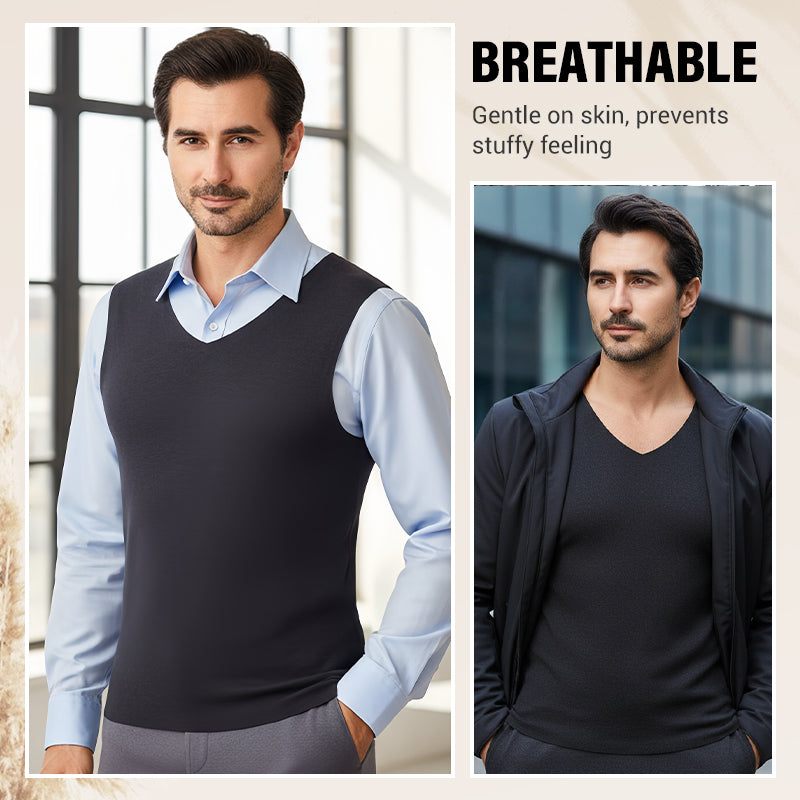 Ανδρικό αδιάβροχο θερμικό γιλέκο σε μονόχρωμη απόχρωση