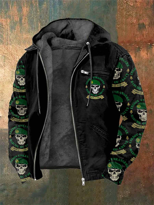 Μάνατο Vintage Regiment Étranger Français Imprimé À Capuches