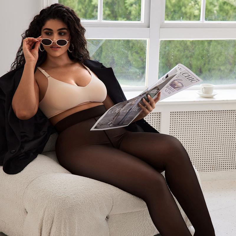 Πρωτότυπα μαγικά κολάν με φόδρα από πολάρ, διαφανείς τεχνητές καλσόν