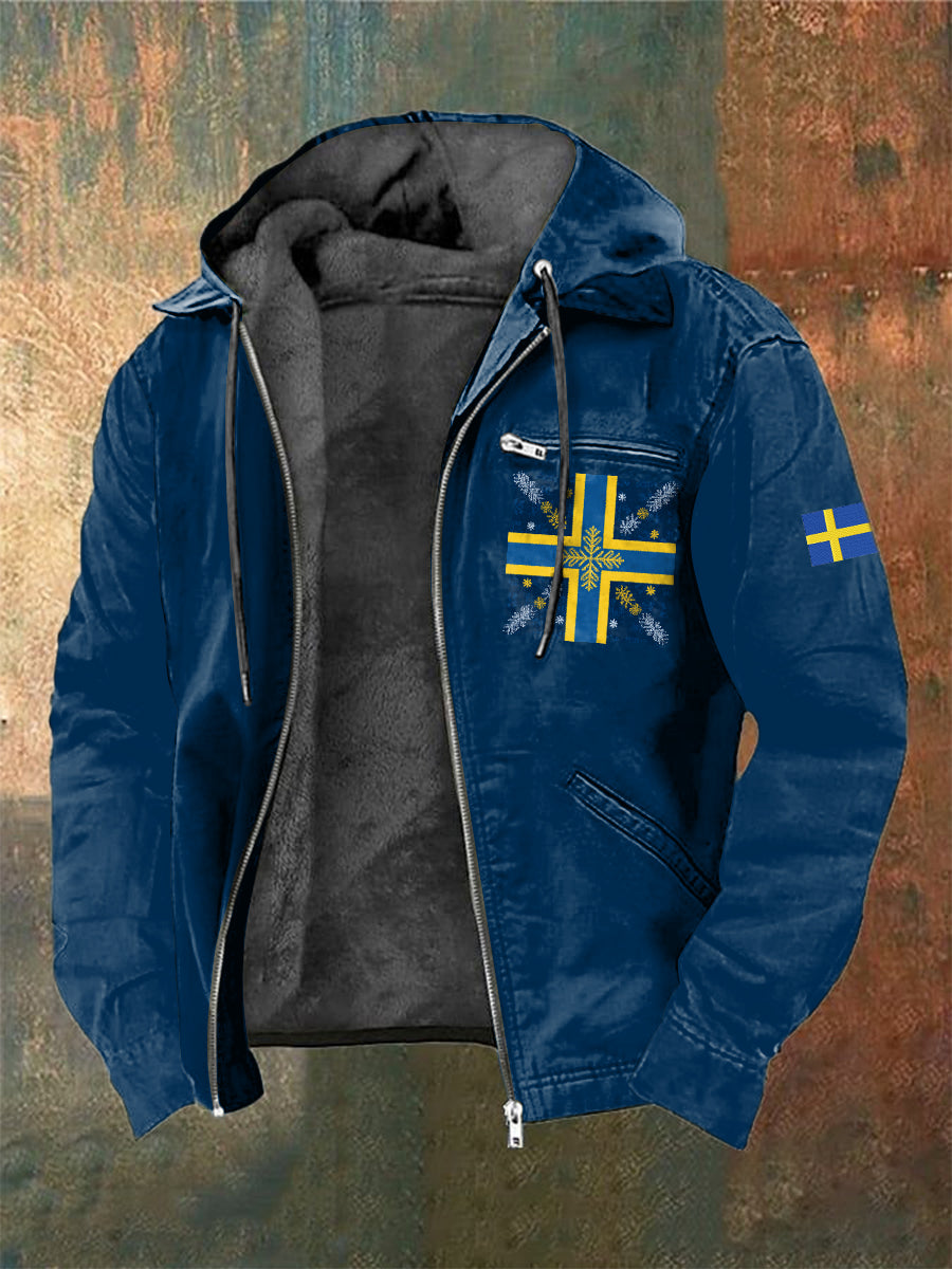 Ρετρό μπουφάν με κουκούλα