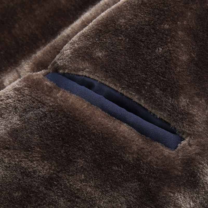 Ανδρικό ζεστό μπουφάν με βελούδινη επένδυση