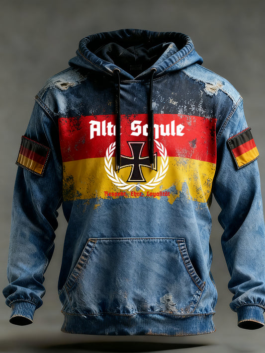 Ανδρικά Vintage γερμανική σημαία τέχνη εκτύπωση