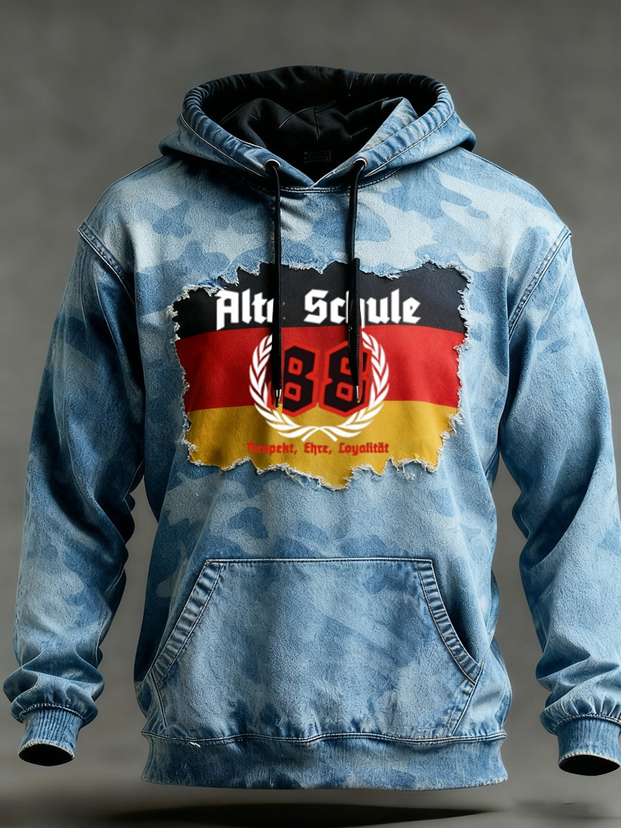 Ανδρικά Vintage γερμανική σημαία τέχνη εκτύπωση