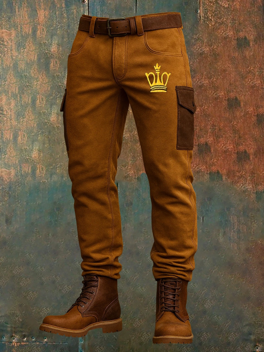 Ανδρικά Retro Vintage Εκτύπωση επιχειρήσεων χαλαρά περιστασιακά παντελόνια