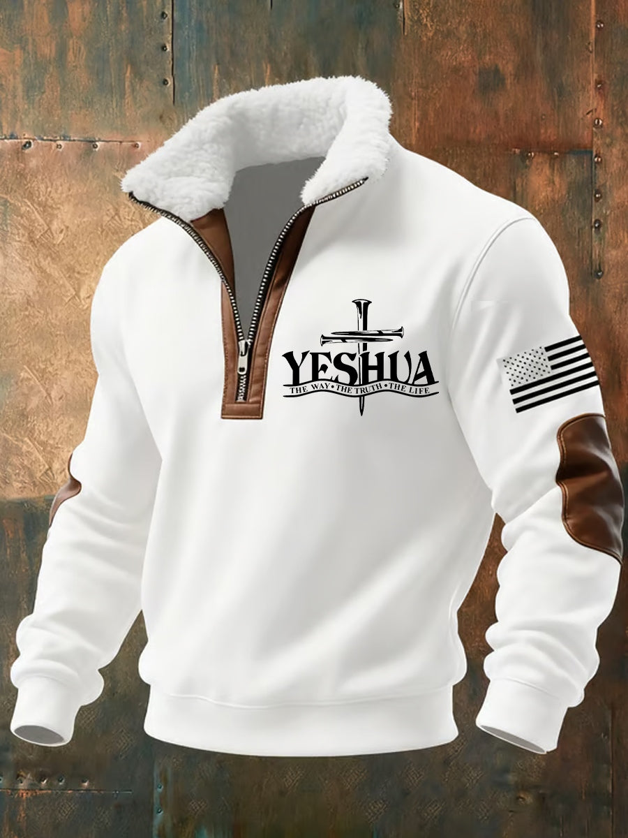 Ανδρική τέχνη πίστη περιστασιακή γούνινο κολάρο πυκνό μούστος