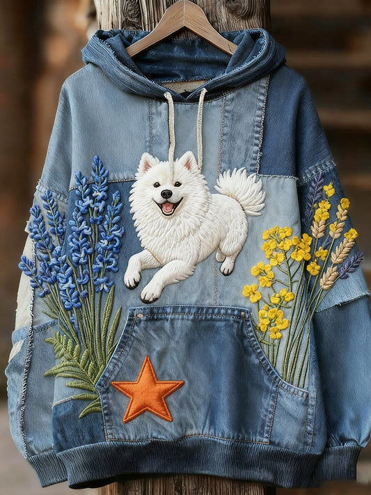 Unisex ζωική τέχνη εκτύπωση Casual Vintage Hoodie Hoodie