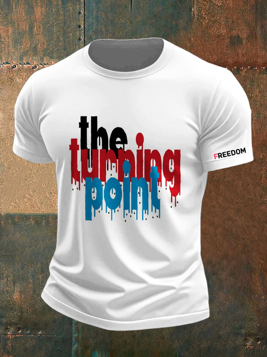 Ανδρική ελευθερία Charlie Kirk τυπωμένο Vintage μόδα χαλαρό κοντό μανίκι T-Shirt