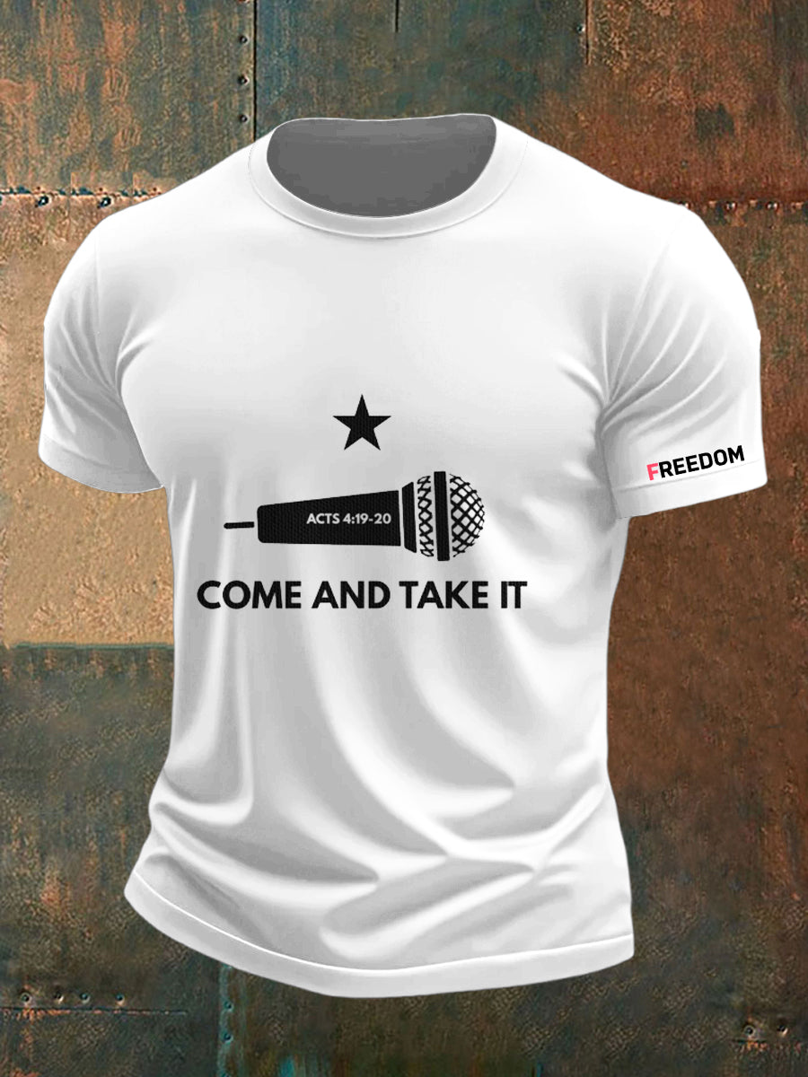 Ανδρική ελευθερία Charlie Kirk τυπωμένο Vintage μόδα χαλαρό κοντό μανίκι T-Shirt