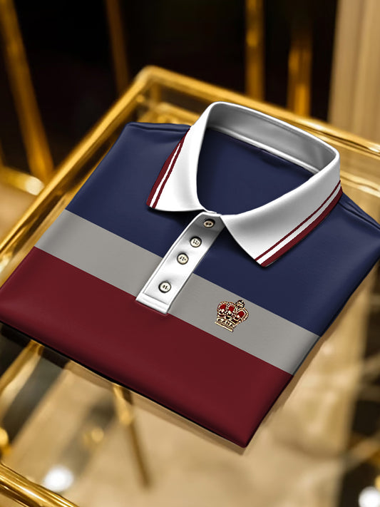 Ανδρικά Vintage Burgundy Business Polo πουκάμιση