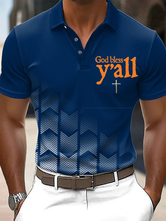 Retro Faith Εκτύπωση περιστασιακή Πόλο πουκάμιση