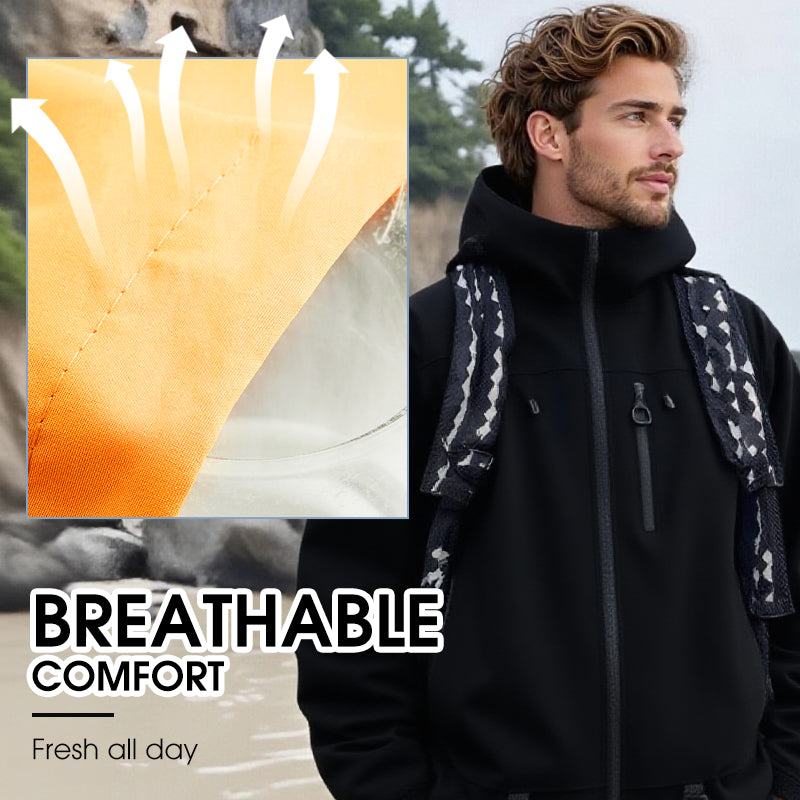 Αδιάβροχο αθλητικό μπουφάν με κουκούλα για εξωτερική χρήση