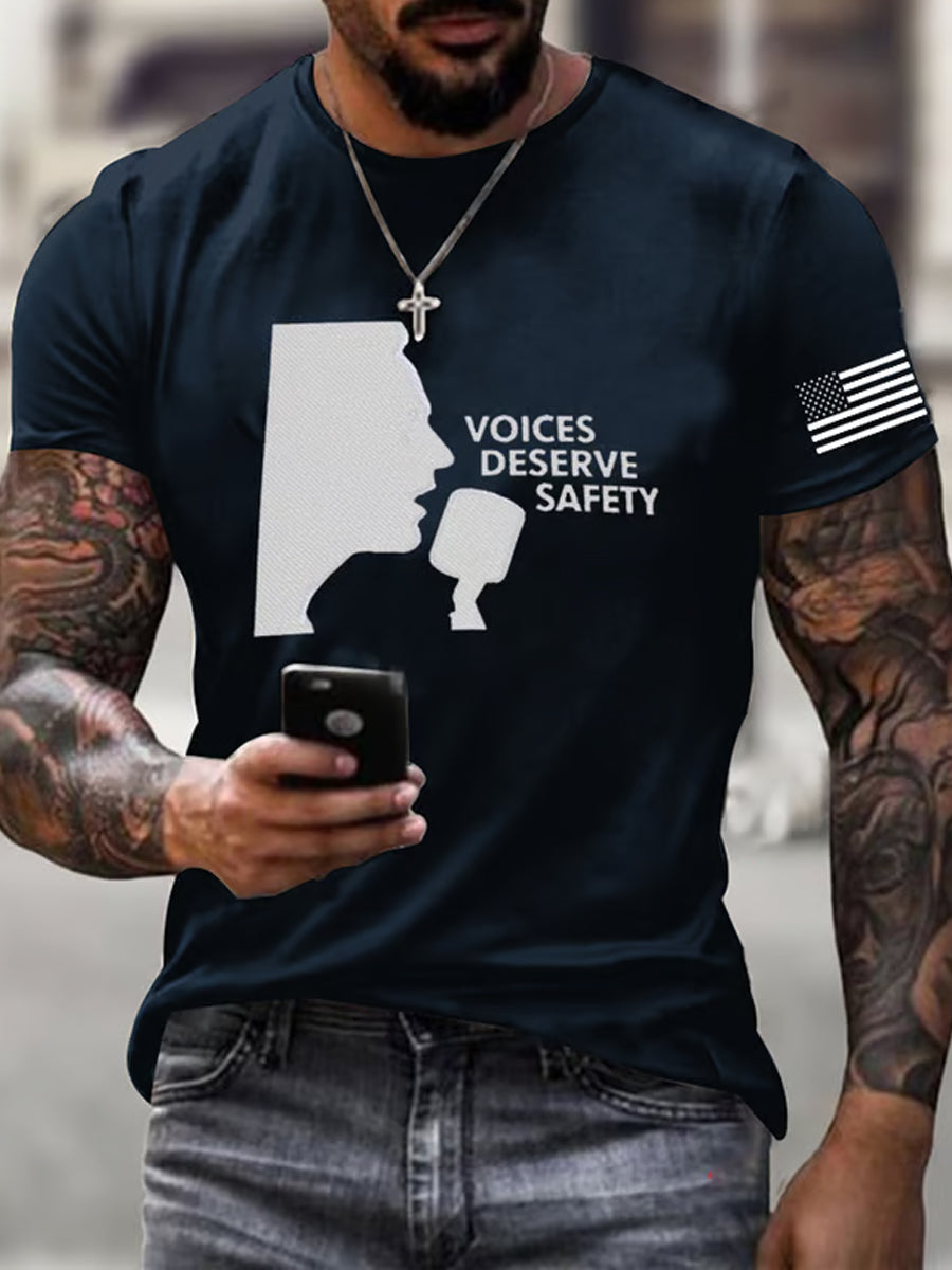 Ανδρική Εμφάνιση Charlie Kirk Αμερικανική σημαία Αναμνηστικό T-Shirt