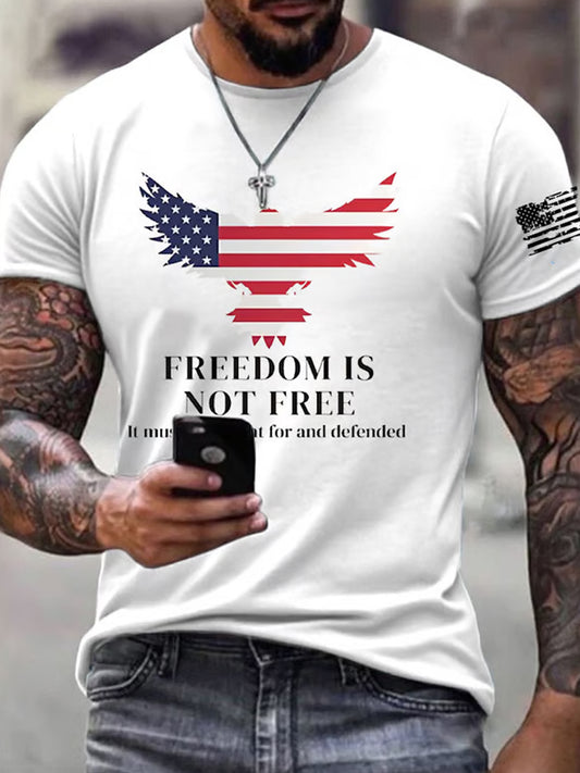 Ανδρική Εμφάνιση Charlie Kirk Αμερικανική σημαία Αναμνηστικό T-Shirt