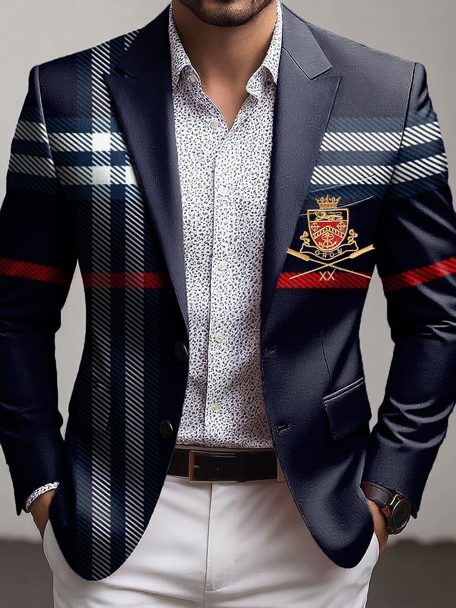 Ανδρικά ριγέ ριγέ επιχείρηση Blazer Επιχειρήσεων