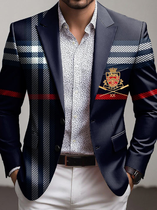 Ανδρικά ριγέ ριγέ επιχείρηση Blazer Επιχειρήσεων