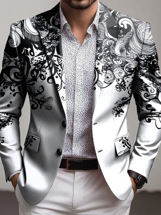 Ανδρική Vintage Αφηρημένη Μοτίβο Καλλιτεχνική Business Blazer Επιχειρήσεων