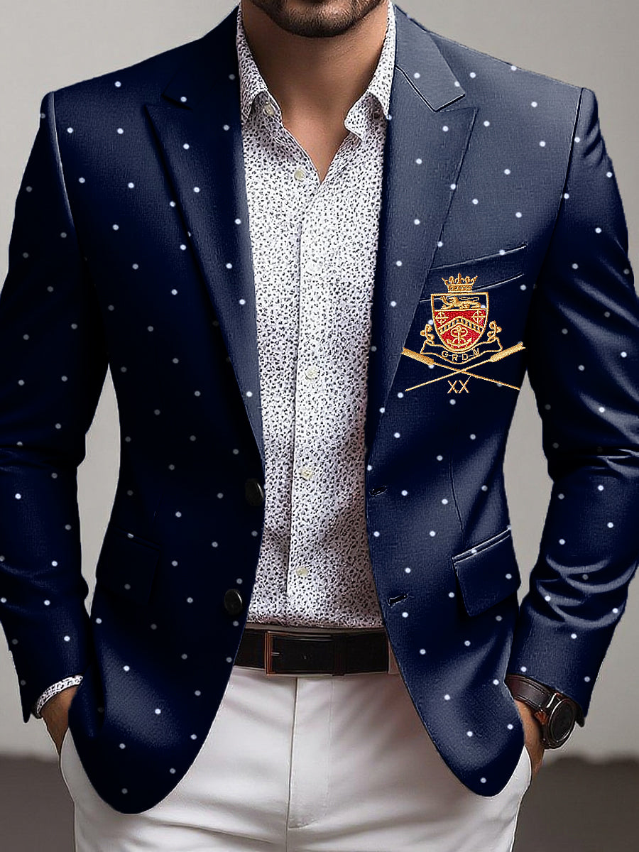 Ανδρική κλασική Polka Dot Επιχειρηματική περιττήριο Blazer επιχειρήσεων