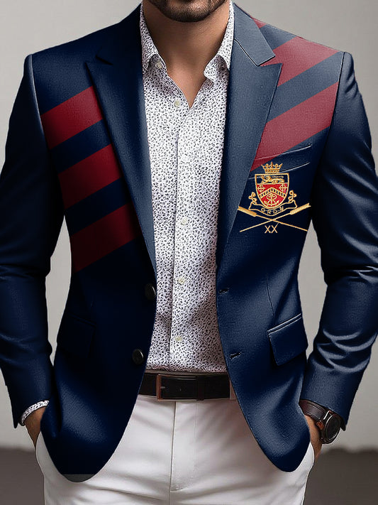 Ανδρικά κλασικό ριγέ επιχειρηματικό μπουφάν μπουκέτου