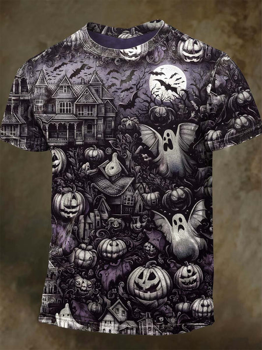 Απόκριες τρομακτική κολοκύθα εκτύπωση Casual Κοντό μανίκι T-Shirt