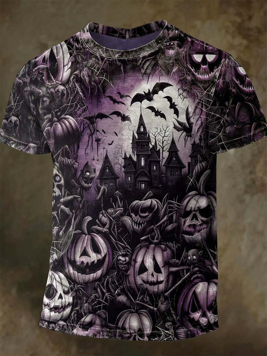 Απόκριες τρομακτική κολοκύθα εκτύπωση Casual Κοντό μανίκι T-Shirt