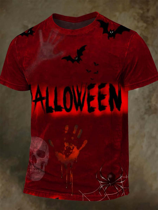 Halloween φάντασμα κρανίο εκτύπωση Casual Κοντό μανίκι T-Shirt