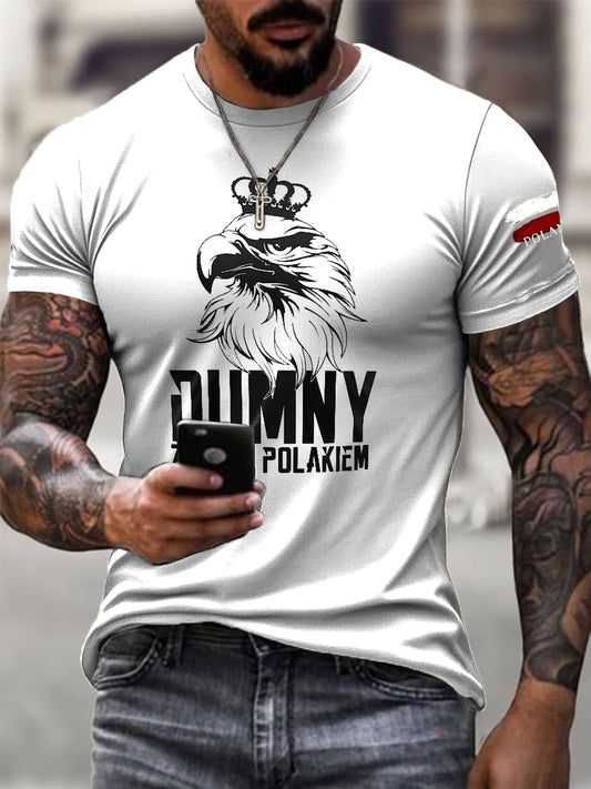 Ανδρικά λευκό αετό περηφάνια Καθαρό μπλουζάκι.