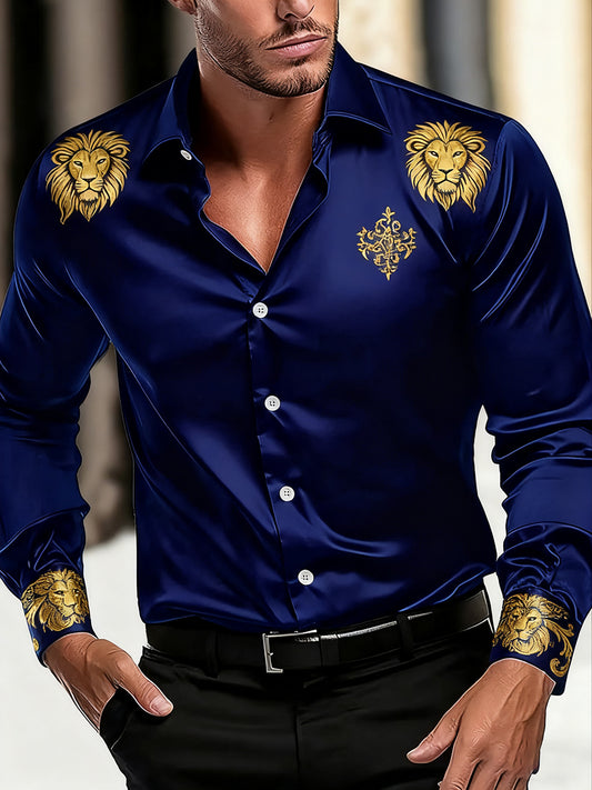 Ανδρική επιχείρηση πολυτελεία επιχειρηματικό στυλ μακριά μανίκι πουκάμιση