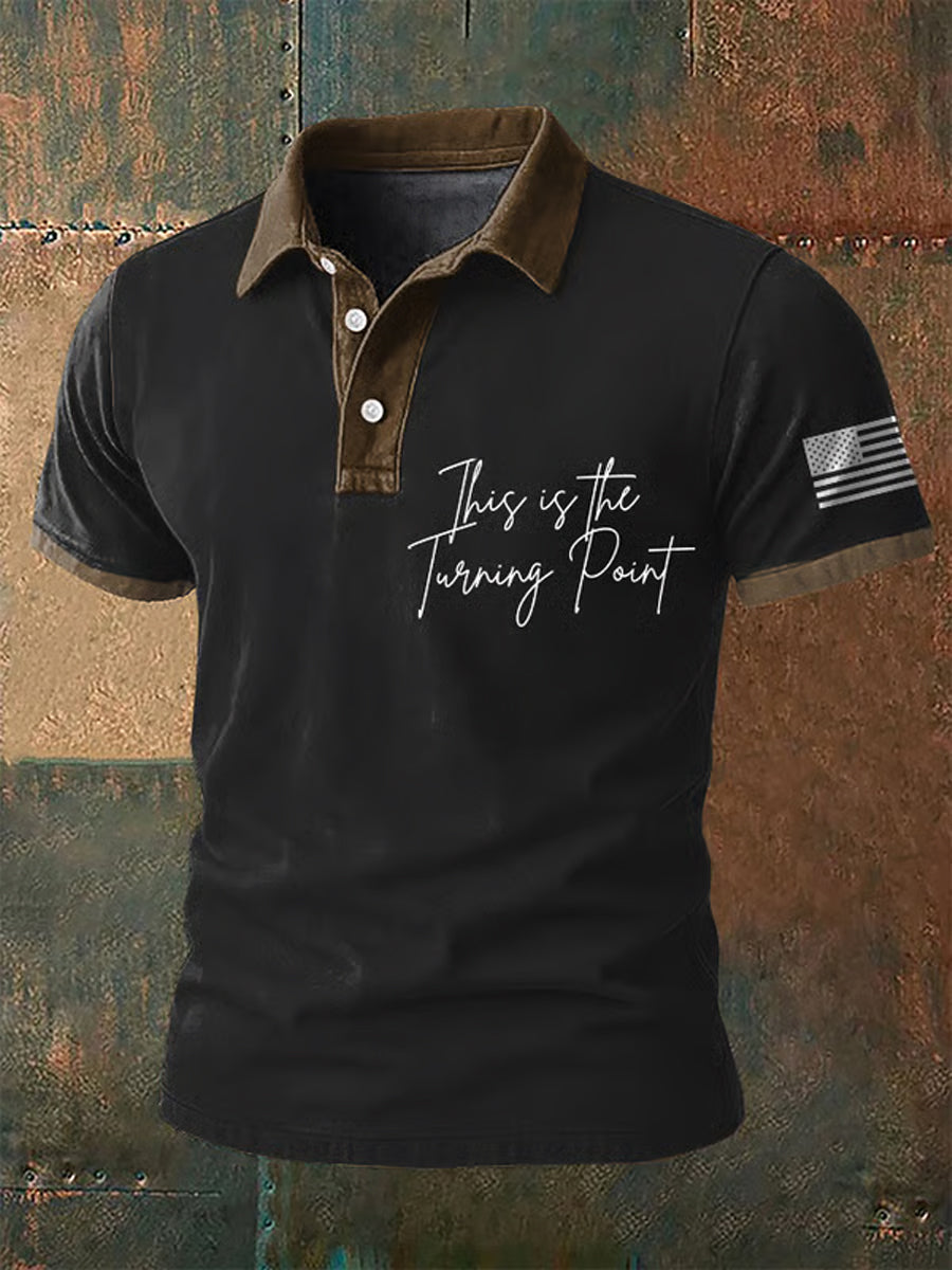 Ανδρικά Vintage 'Charlie Kirk' αμερικανική σημαία σηματοδότηση πουλόβερο