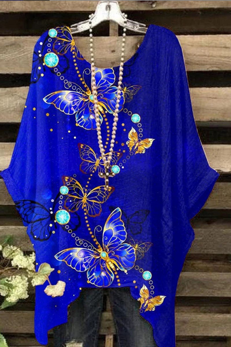 Γυναικεία χαλαρή βασική βασική V-λαιμό τυπωμένο μπλούζα κοντό μανίκι πουκάμισο μπλούζα