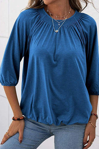 Γυναικείο πουλόβερ στρογγυλό λαιμό χαλαρό μέσο μήκος μανίκι Casual T-shirt