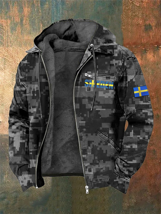 Μέι Σουδέν tryckt långärmad κουκούτσι τζάκα