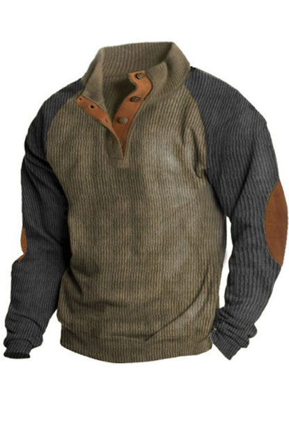 Αντρική γιαγιά γιαγιά τσιτ ράψιμο χρώμα χαλαρή άνετη πόρπη πουλόβερο