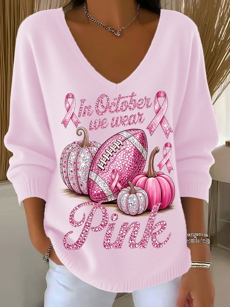 Γυναικεία Retro ζώα ανθοπωλεία τέχνης V-Neck περιστασιακό κορυφαίο