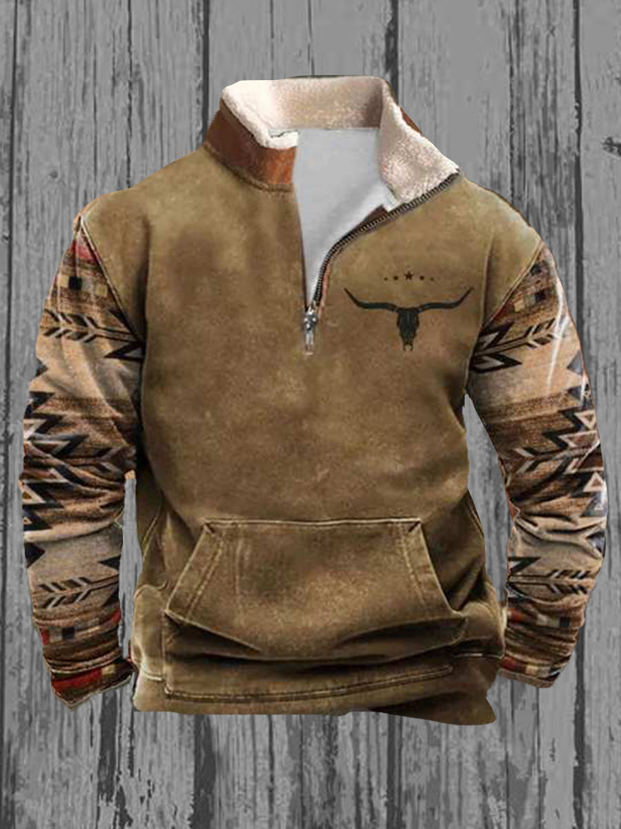 Ανδρικά Ρέτρο Δυτική Εκτύπωση Casual Top Retro Western